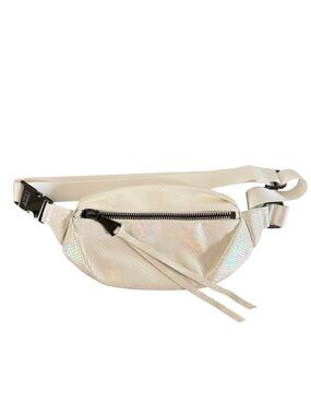 Aimee Kestenberg Milan Leather Bum Bag in the Hologram Snake finish